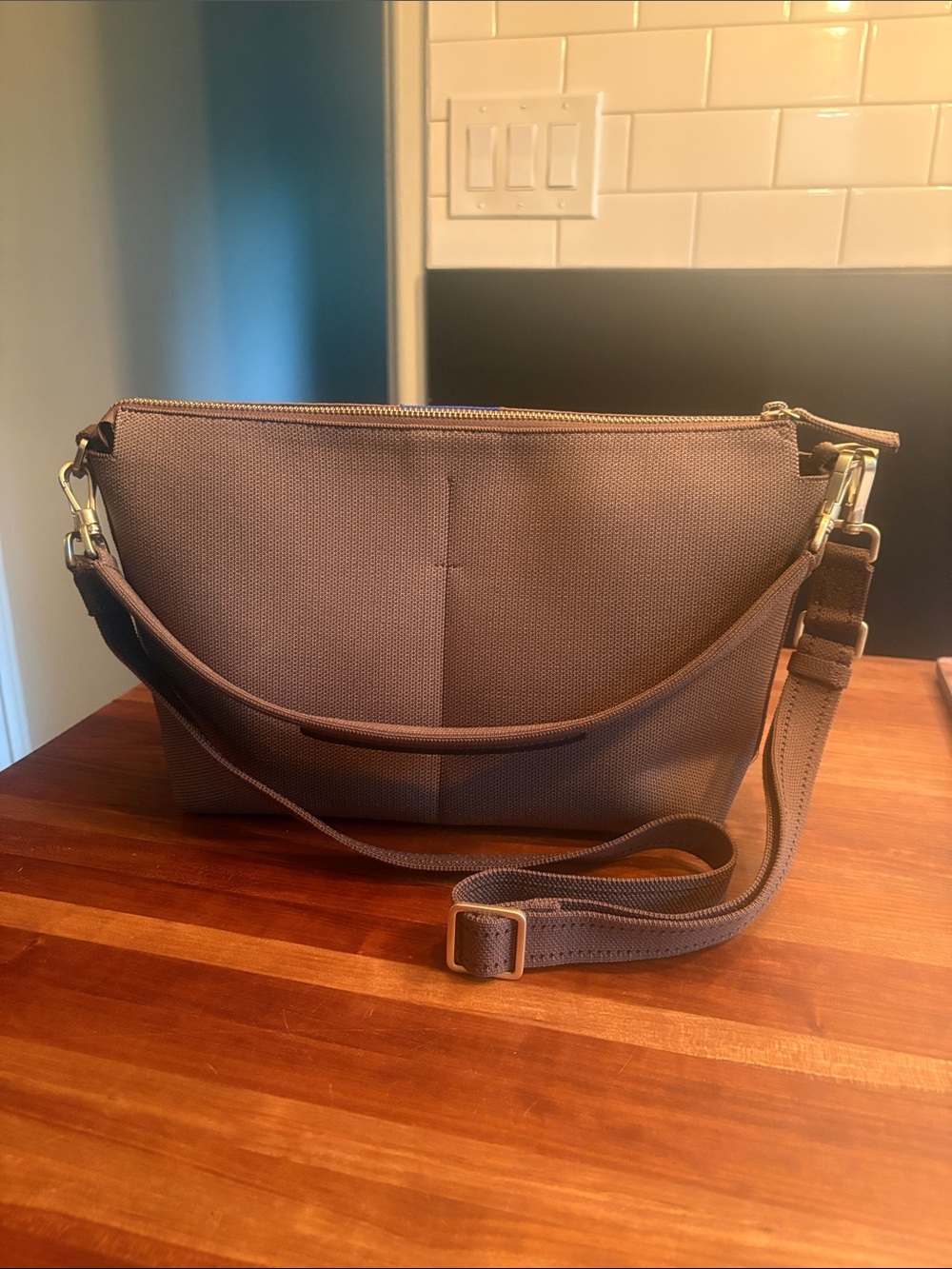 Rothy's Daily Crossbody Bag in Brown, like new